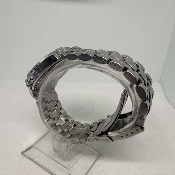 Fossil AM3198 Men's Blue/Black Dial Silver Stainless Steel Quartz Watch Date - Picture 4 of 16